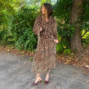 Y2K Plush Leopard Robe